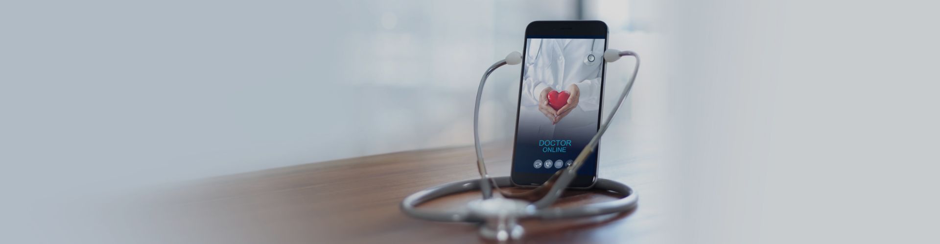 stethoscope around smartphone